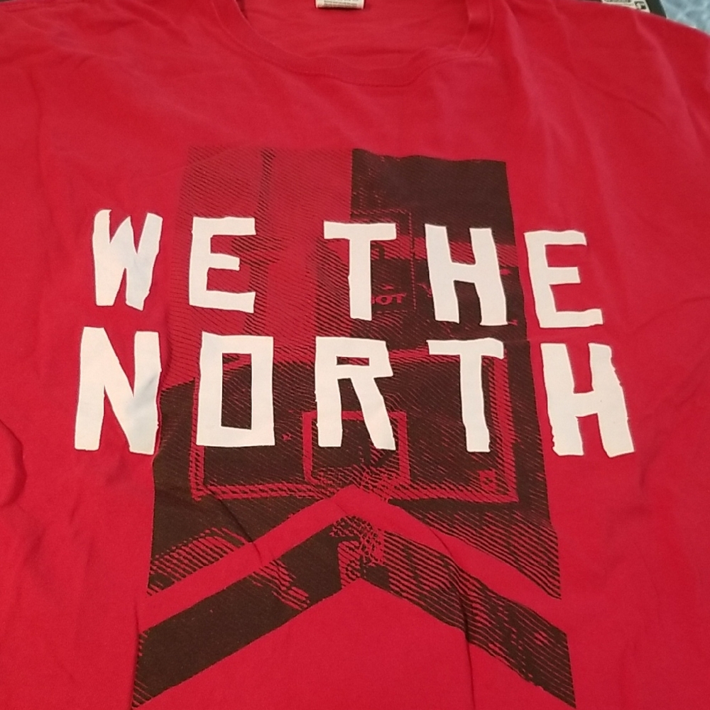 Red 'We The North' Graphic T-Shirt Size XL As Is